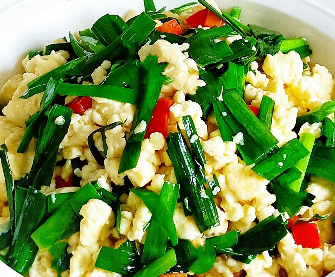 家常菜～韭菜炒豆渣