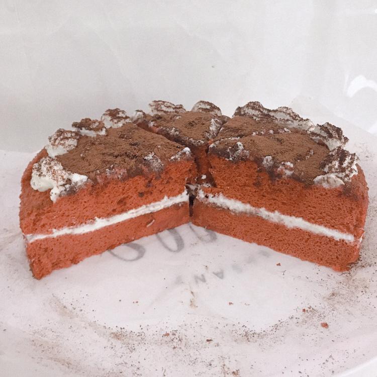 圣诞红丝绒海绵蛋糕/古早蛋糕/裸蛋糕