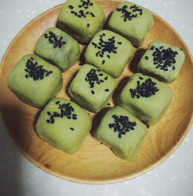 抹茶豆沙六方烧