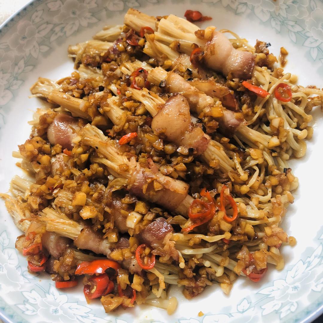 超级下饭的家常菜【培根金针菇】