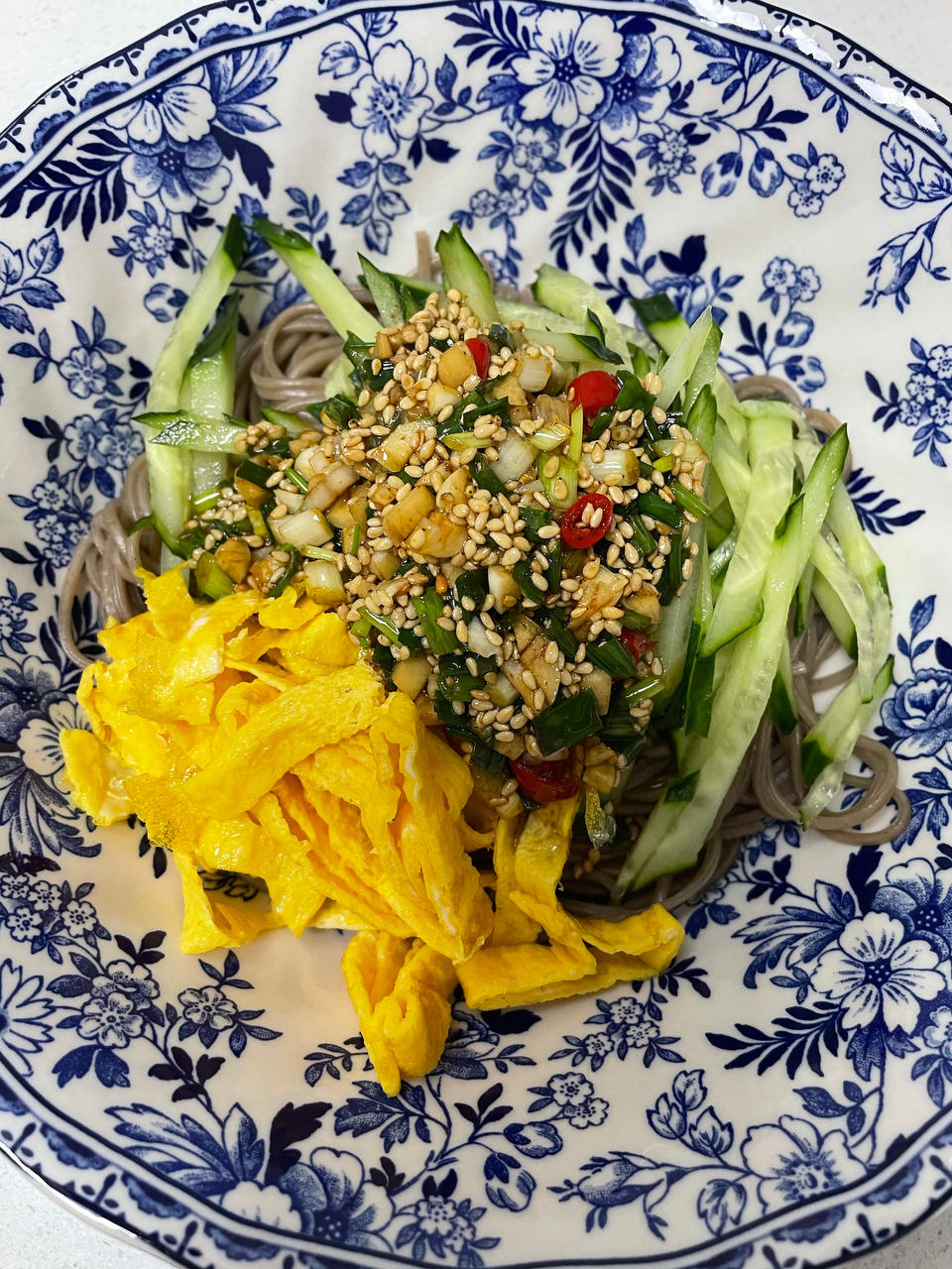 快手减脂餐❗️爆好吃的凉拌鸡丝荞麦面