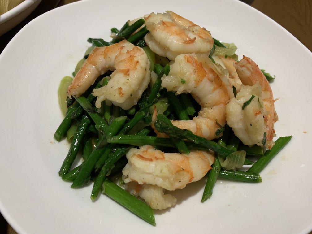 清炒芦笋虾仁