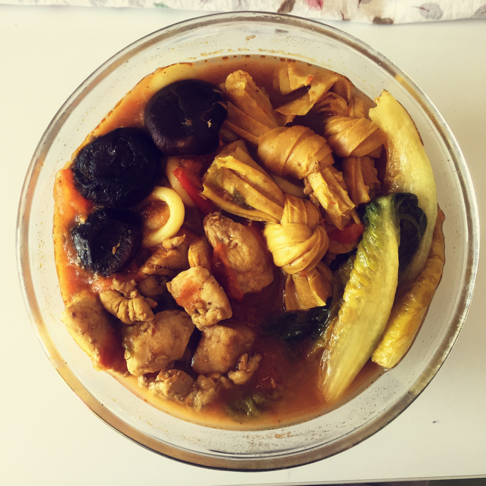 鸡肉高汤咖喱乌冬面