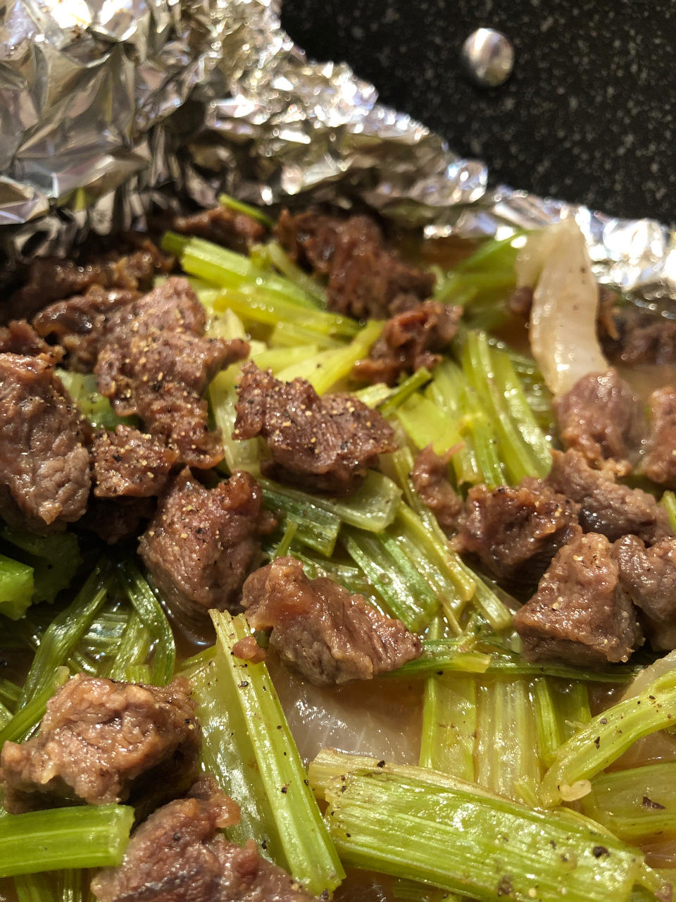 平底锅锡纸牛肉（超快手）