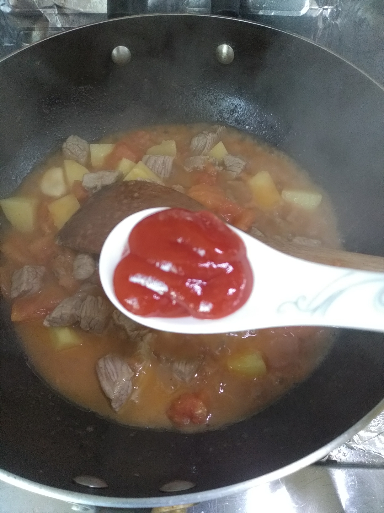 西红柿土豆炖牛肉的做法 步骤7