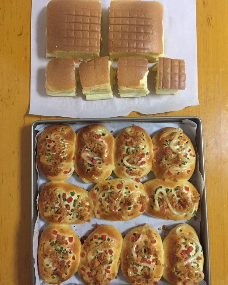 香葱火腿肉松面包