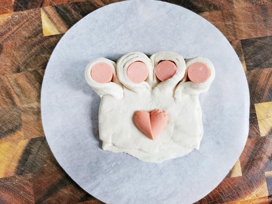 空气炸锅～小熊🐻掌手抓饼的做法 步骤3