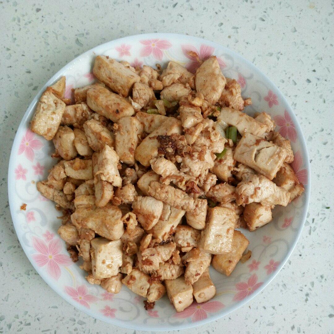 高蛋白餐谱---鸡胸肉炒鸡蛋豆腐