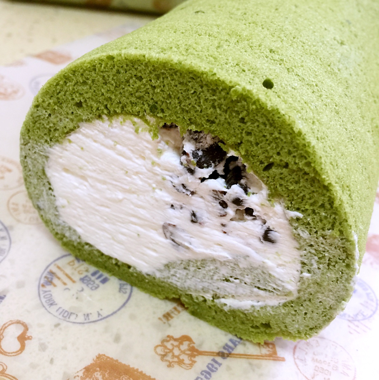 抹茶戚风蛋糕卷