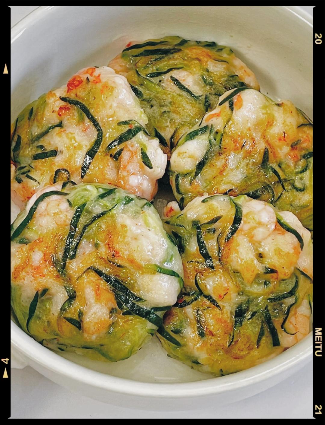 黄瓜虾滑饼
