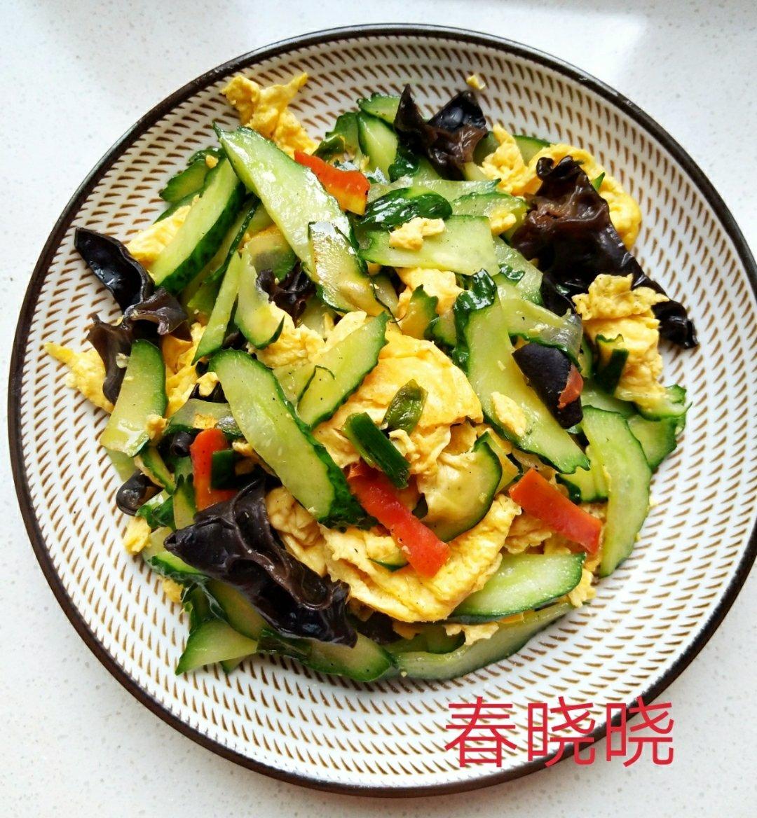 黄瓜炒鸡蛋