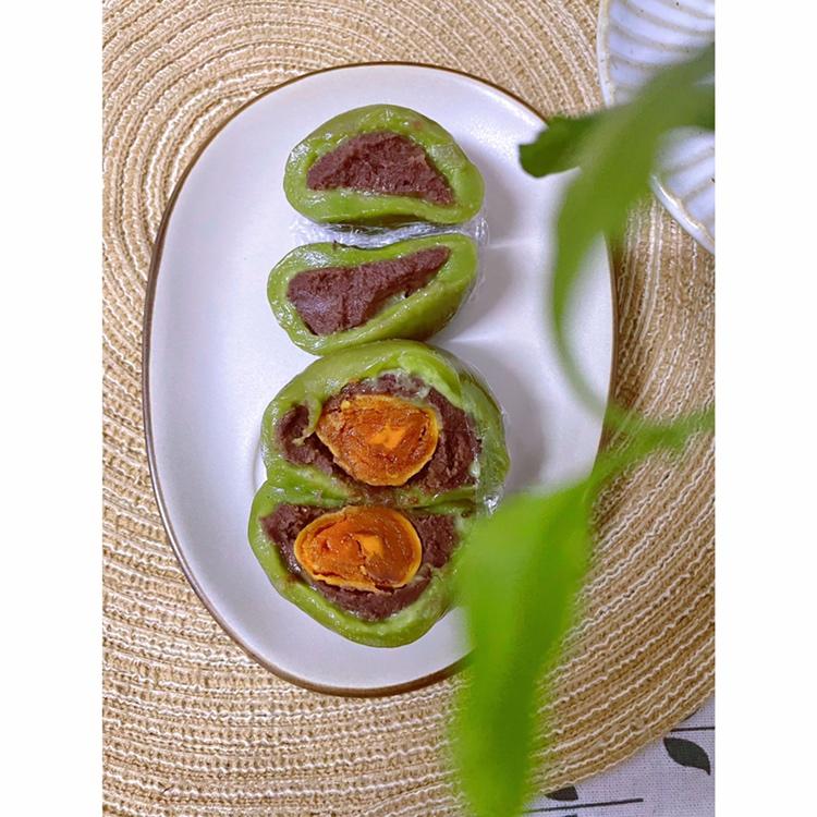 超详细艾草青团(咸蛋黄肉松馅）