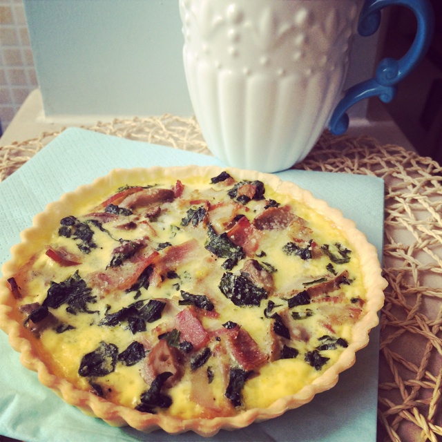 菠菜蘑菇培根挞