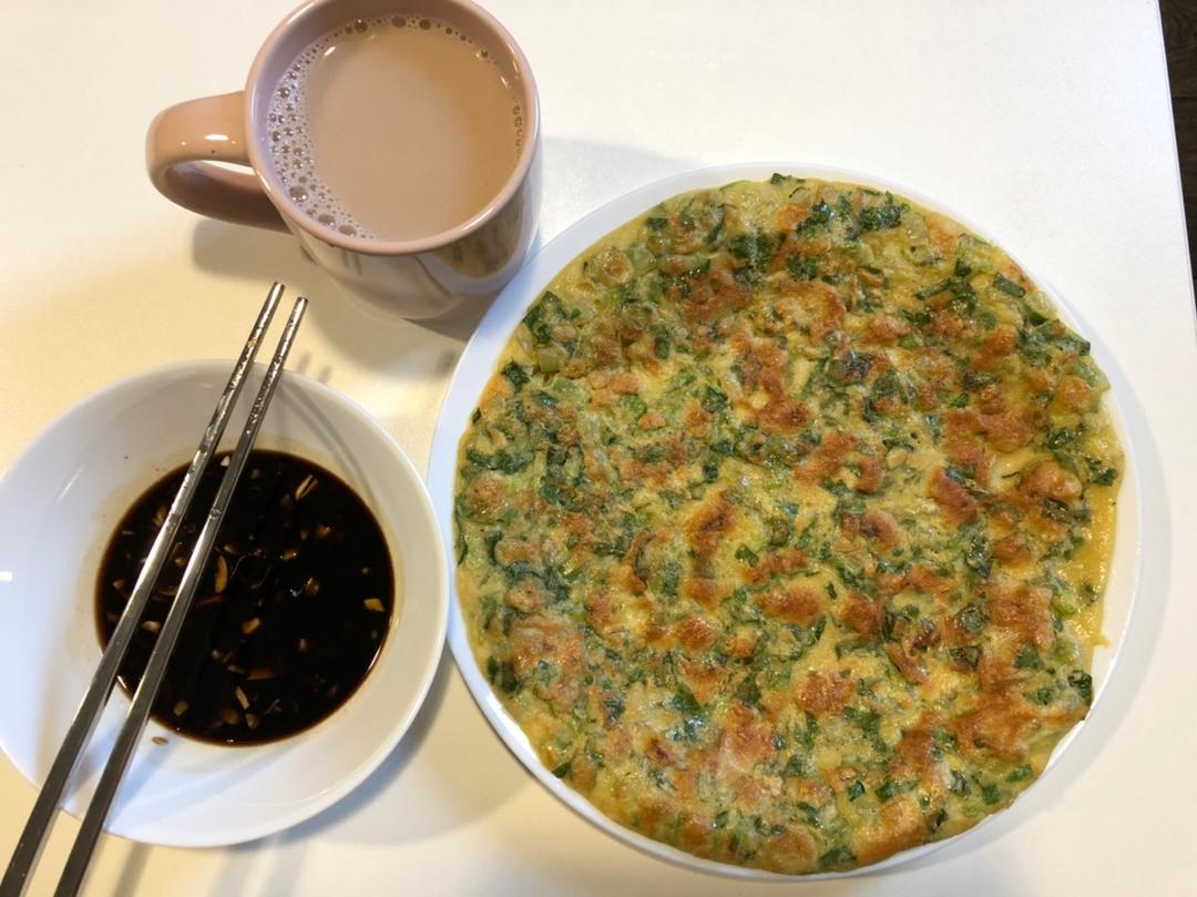 懒人生菜鸡蛋煎饼