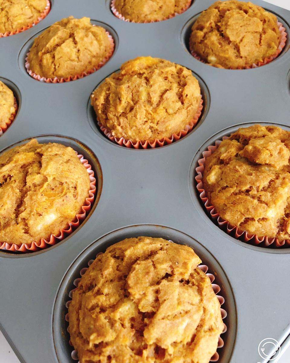 全麦南瓜早餐马芬丨健康·烘焙