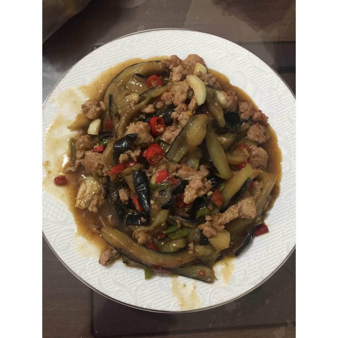 红烧肉沫茄子