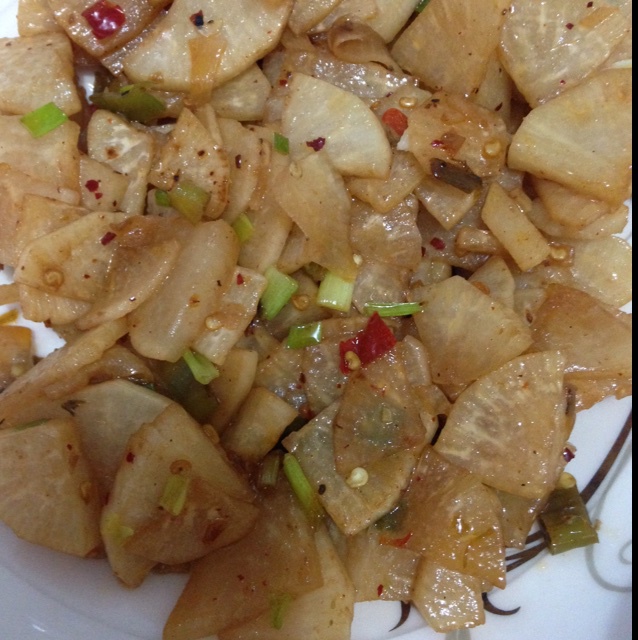 单色调调做的美味炒萝卜片