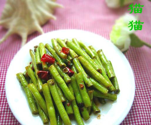 油焖辣子缸豆的做法