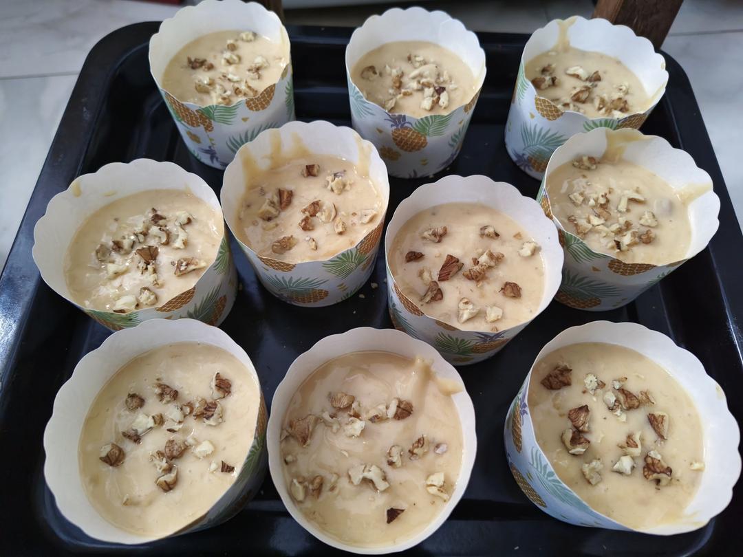 香蕉核桃蛋糕（低油少糖健康版）