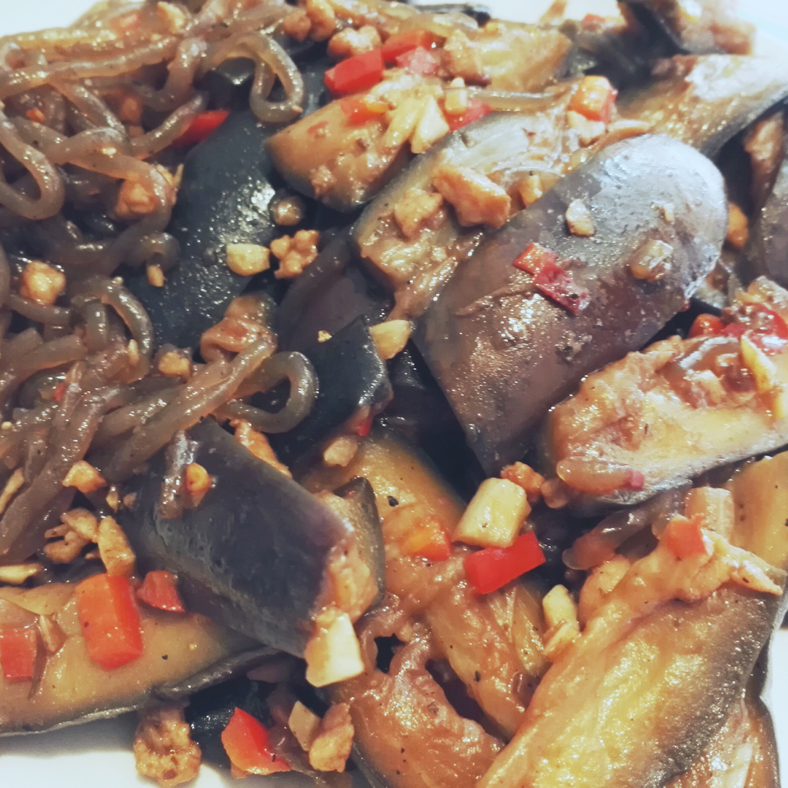 肉末茄子粉丝煲