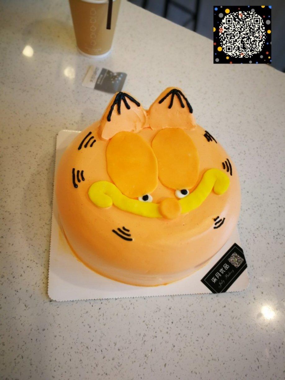 2D加菲猫奶油蛋糕制作