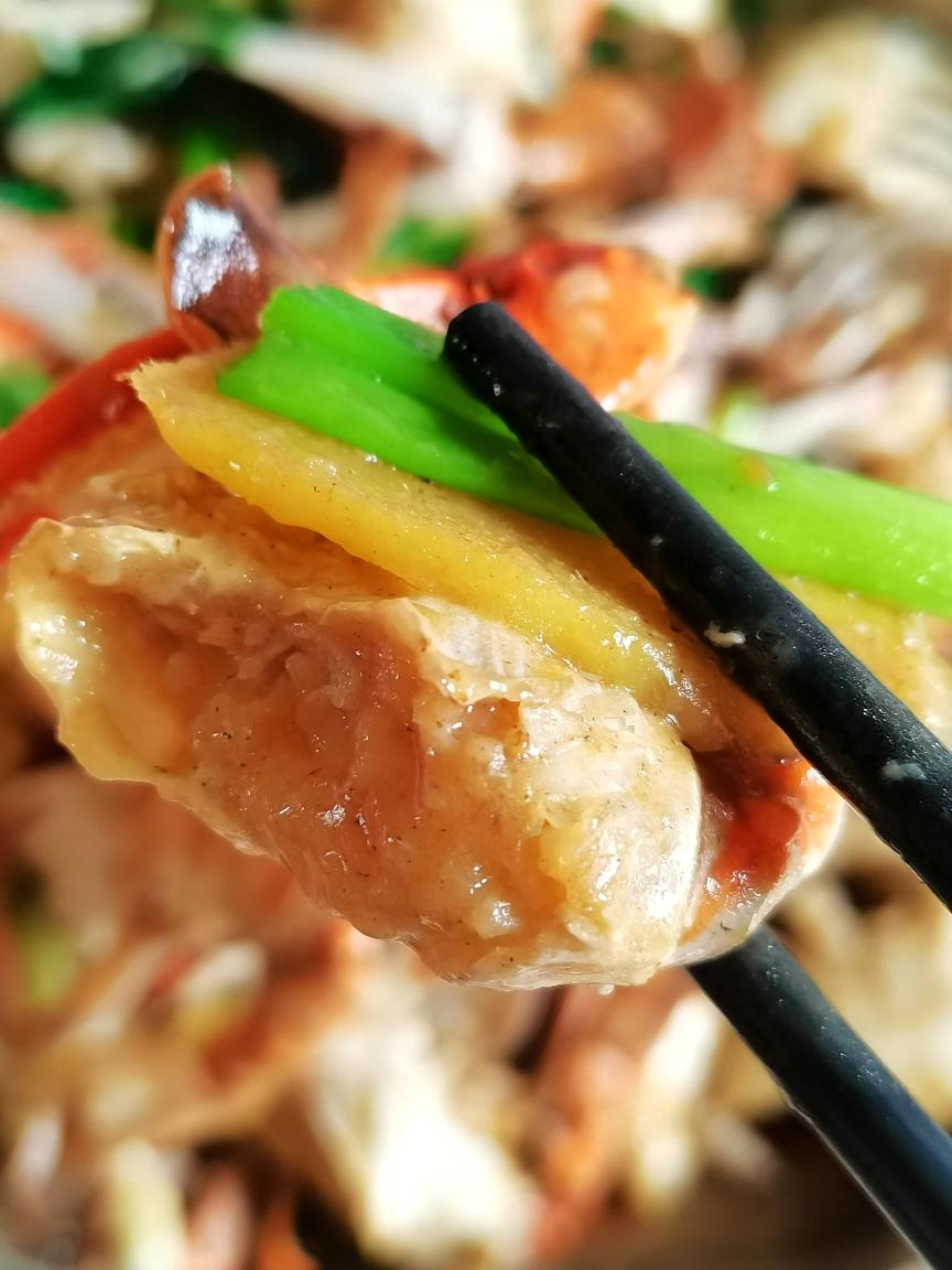 爆炒葱姜梭子蟹的做法