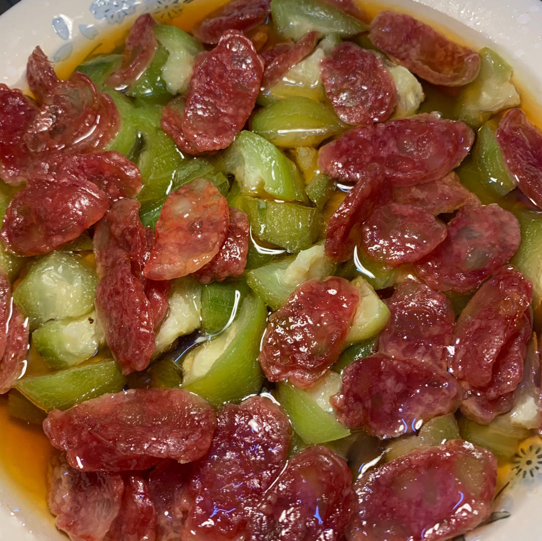丝瓜蒸腊肠