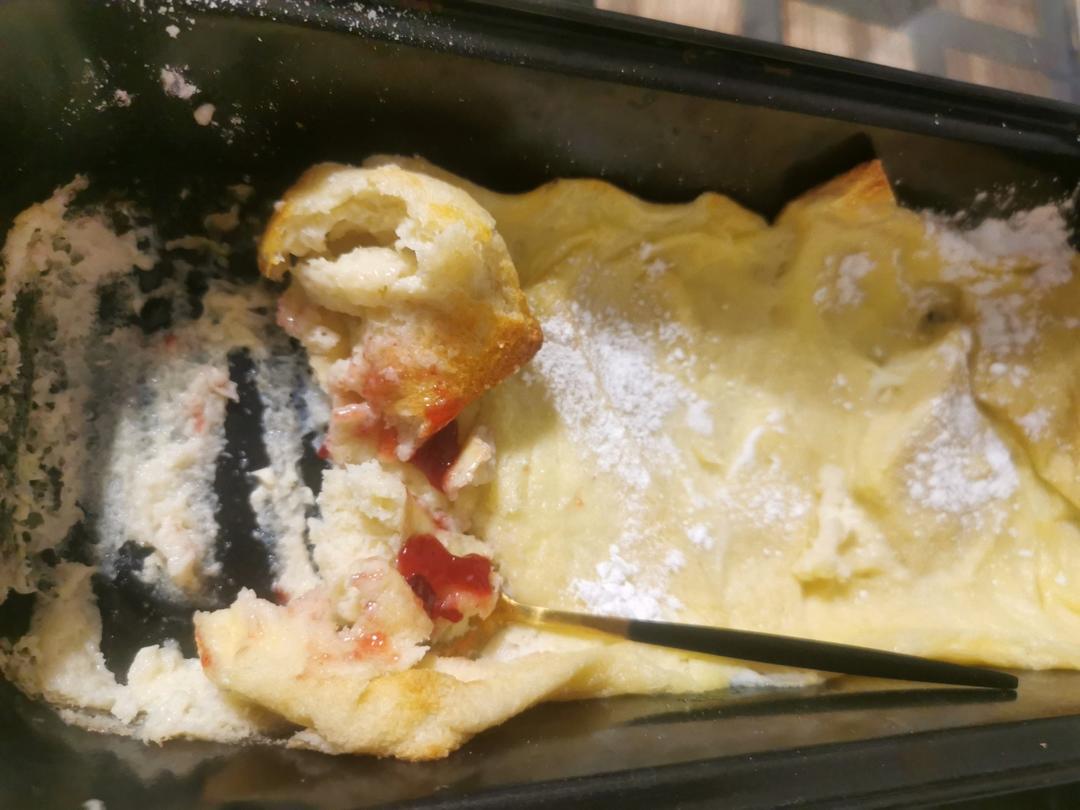 超简单的法式牛奶吐司布丁早餐