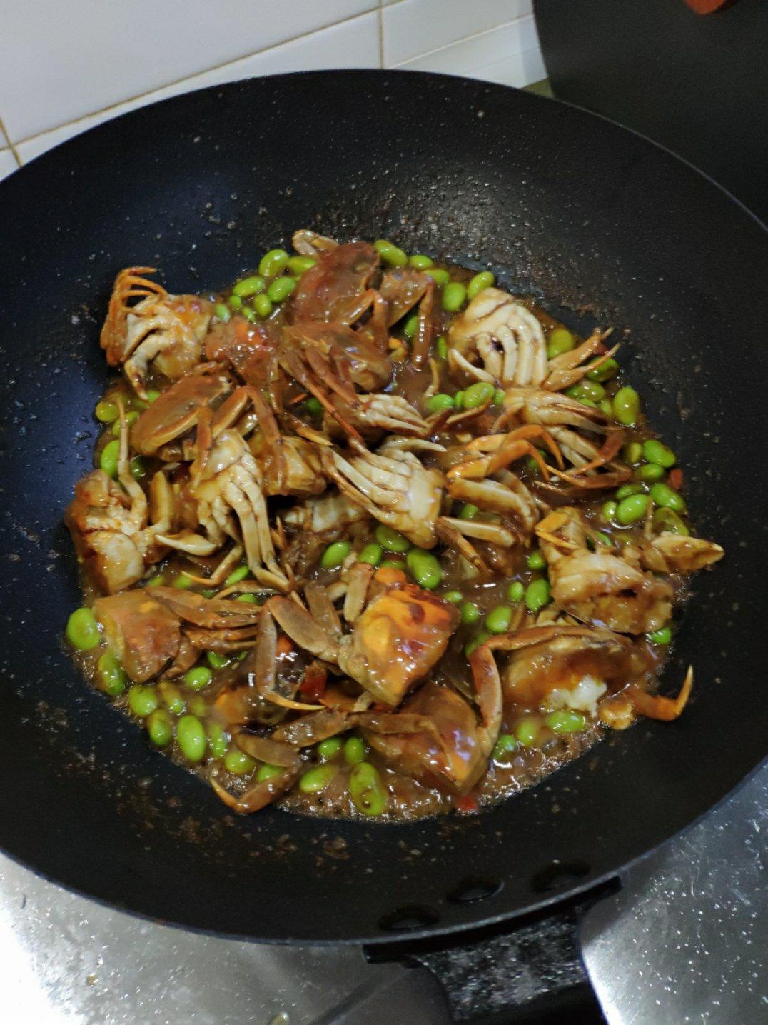六月黄毛豆炒年糕