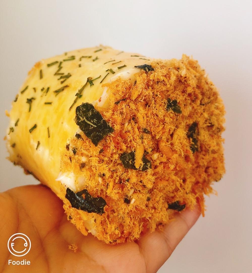 海苔香葱肉松面包卷（28cm方盘）