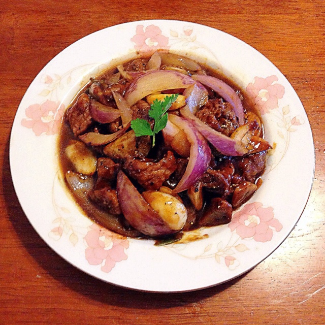 黑蒜子牛肉粒