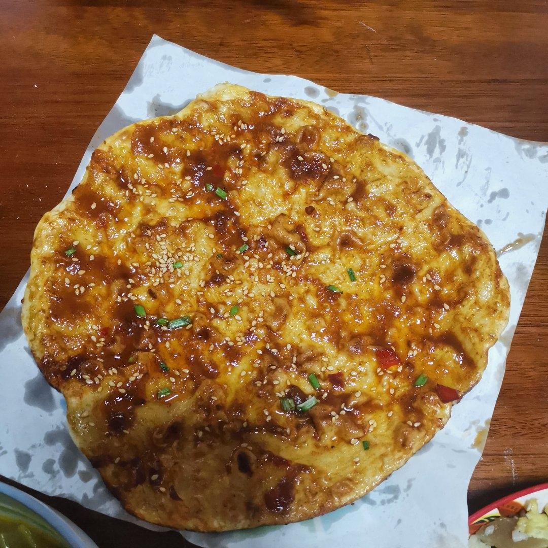 用自己做的酱香饼让家人赞不绝口