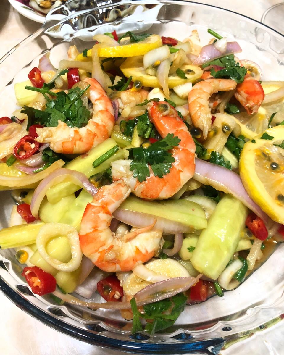 🍋柠檬百香果凉拌虾🦐