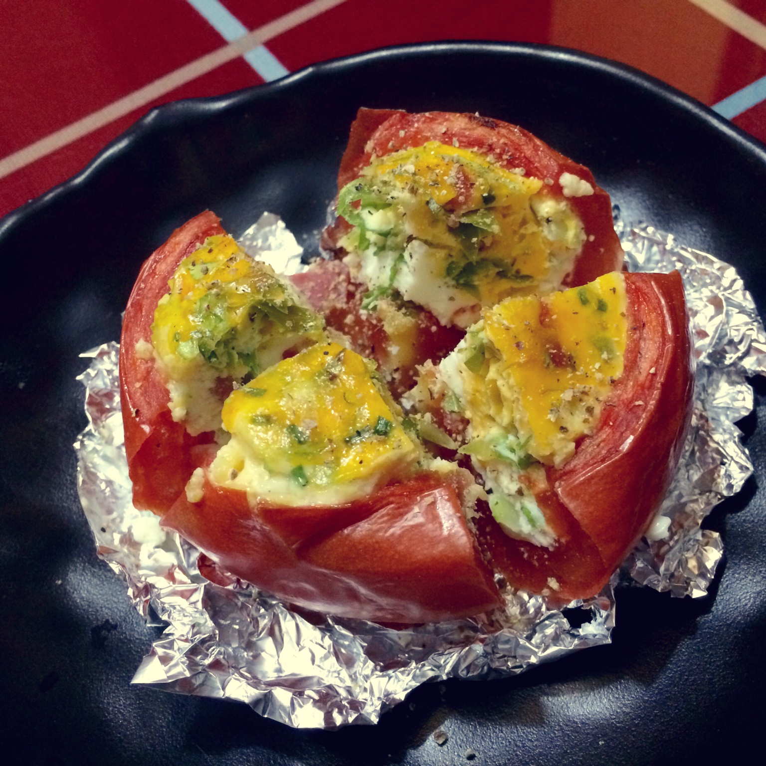 番茄鸡蛋杯（早餐鸡蛋杯升级版，彩椒鸡蛋杯姊妹篇）