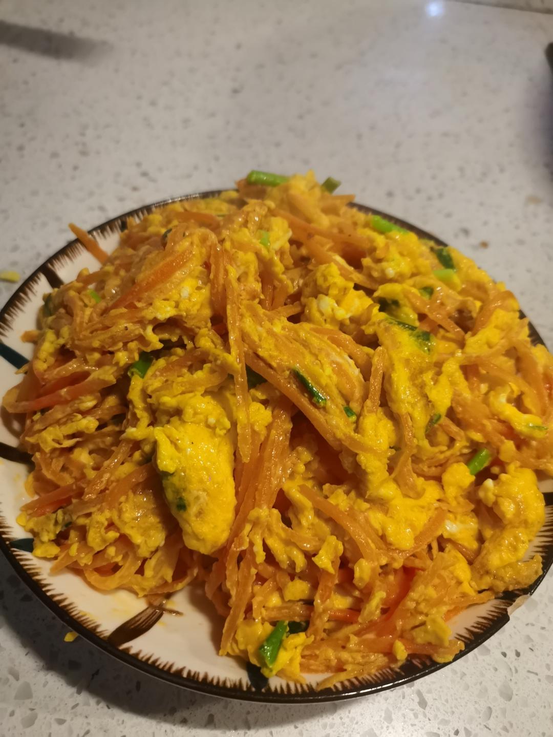 胡萝卜炒鸡蛋