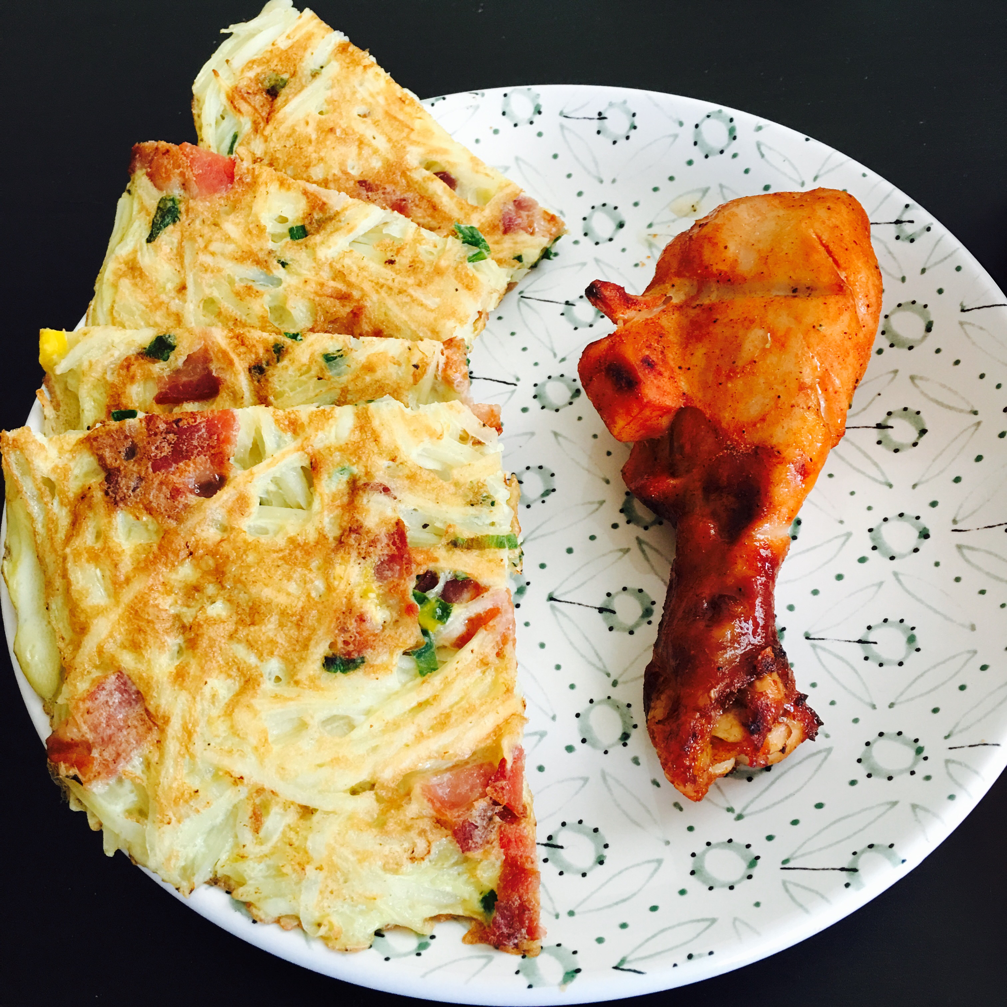 香煎土豆丝鸡蛋饼