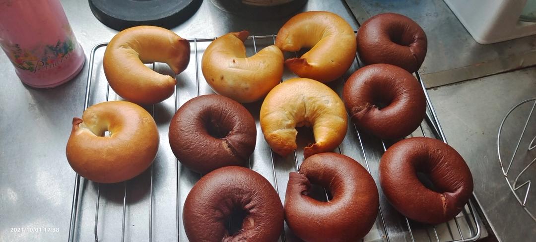 基础奶香贝果&蜜豆乳酪贝果