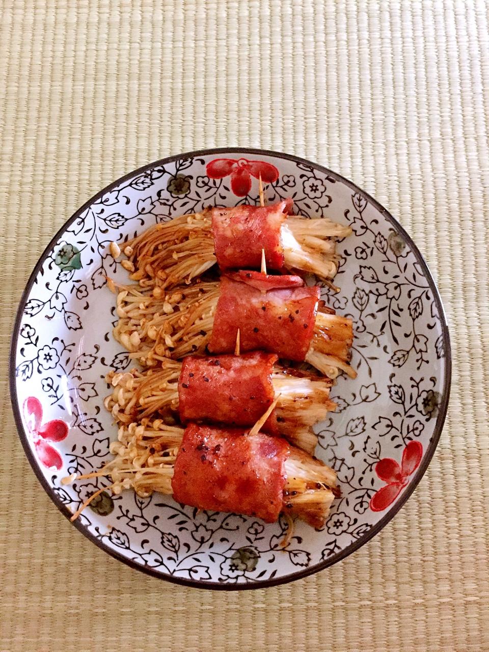 超详细零失误tips培根金针菇卷