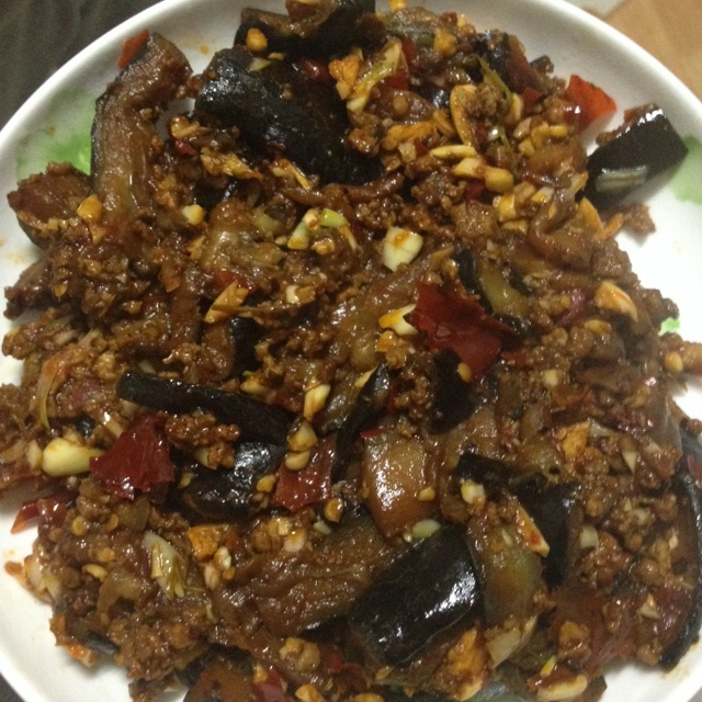 酱香肉末烧茄子