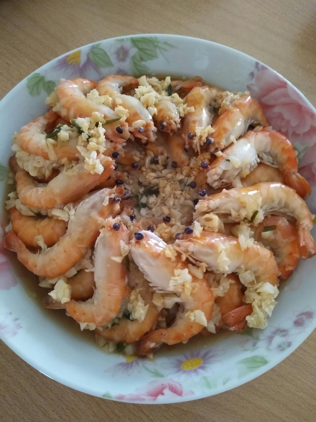 【曼食慢语】清蒸蒜蓉填虎虾