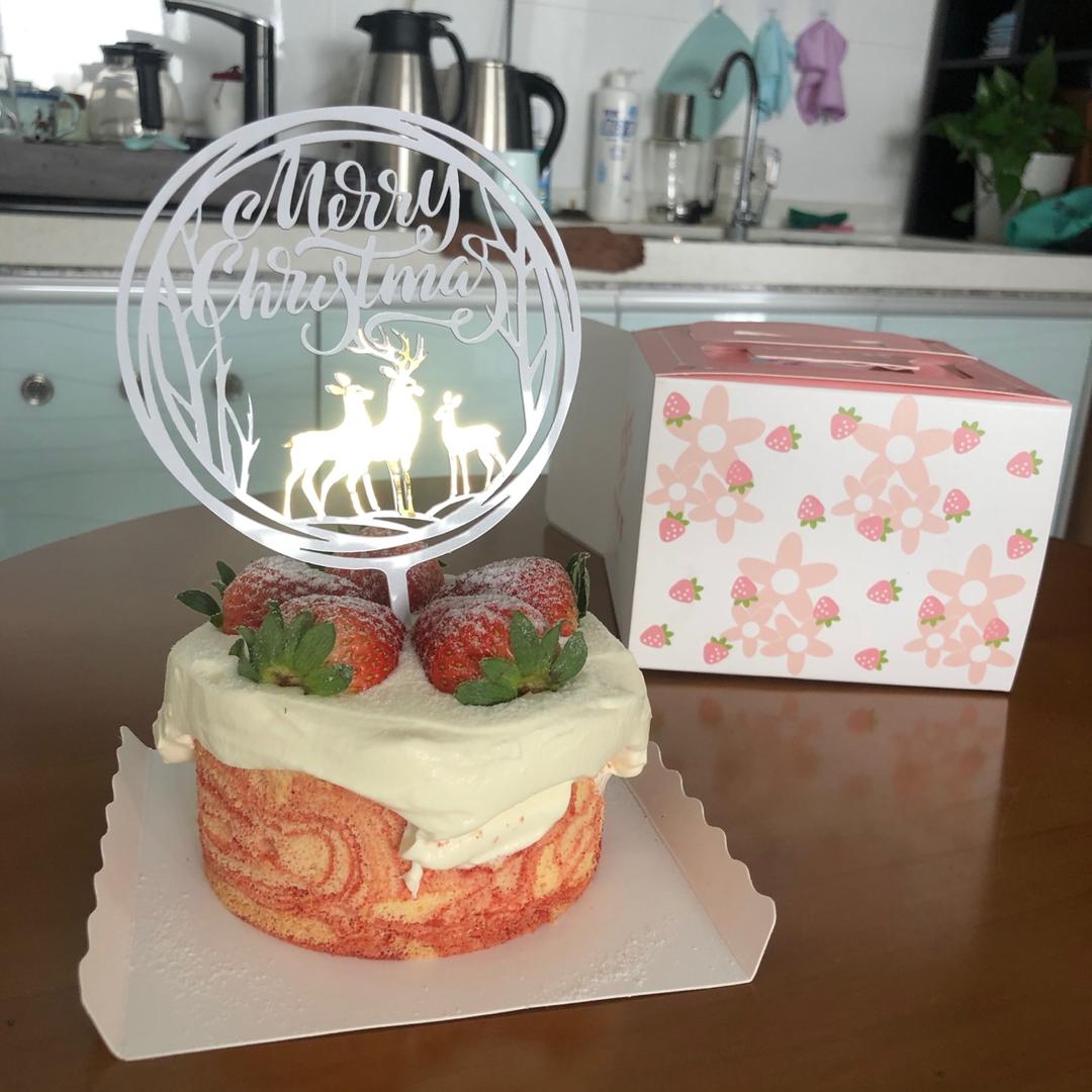 红丝绒大理石戚风Marbled Chiffon Cake（后蛋法超细腻）