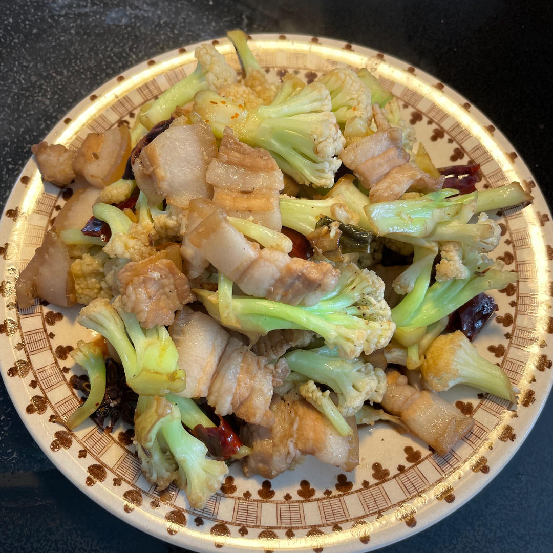 干煸菜花（花菜炒肉）