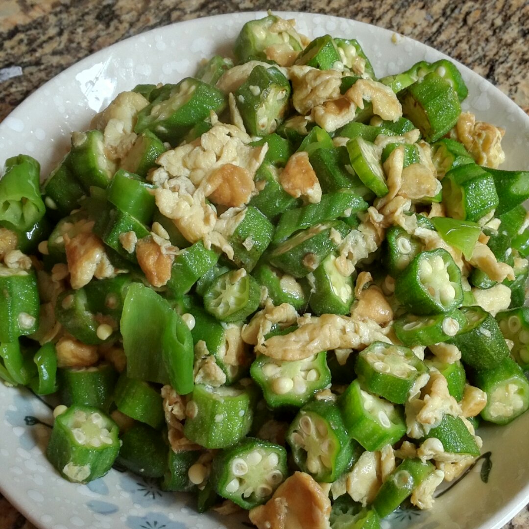 秋葵炒鸡蛋