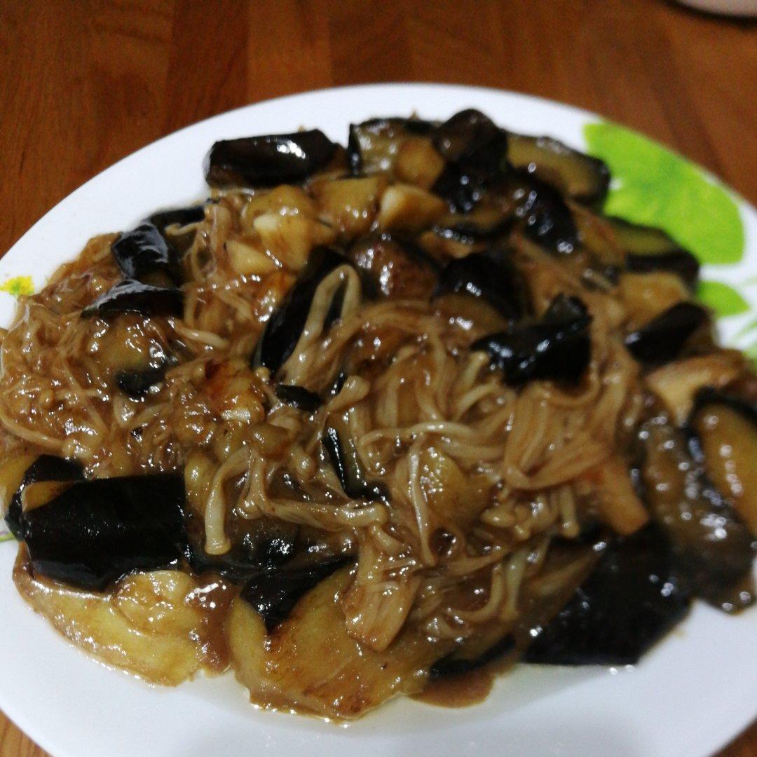 下饭菜一茄子金针菇
