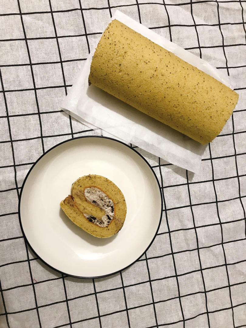 吃一次爱上 #伯爵红茶奥利奥蛋糕卷