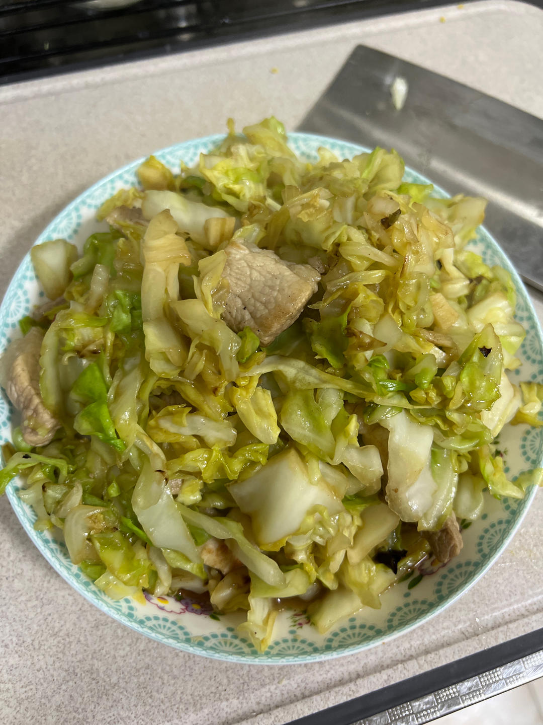 包菜炒肉