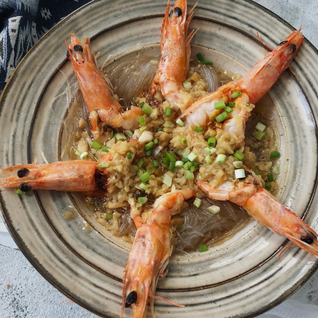 爆浆虾脑蒜蓉粉丝虾，含虾的处理方法