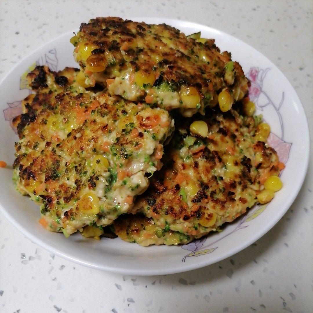 好吃不胖❗️低卡低脂时蔬鸡肉饼❗️