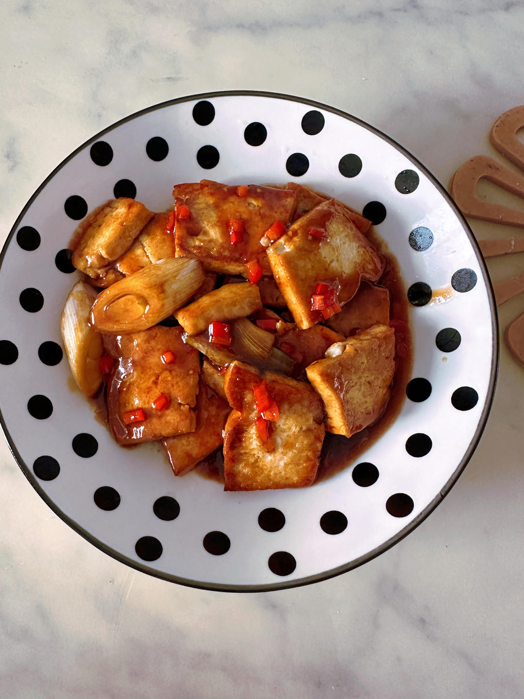 葱烧豆腐