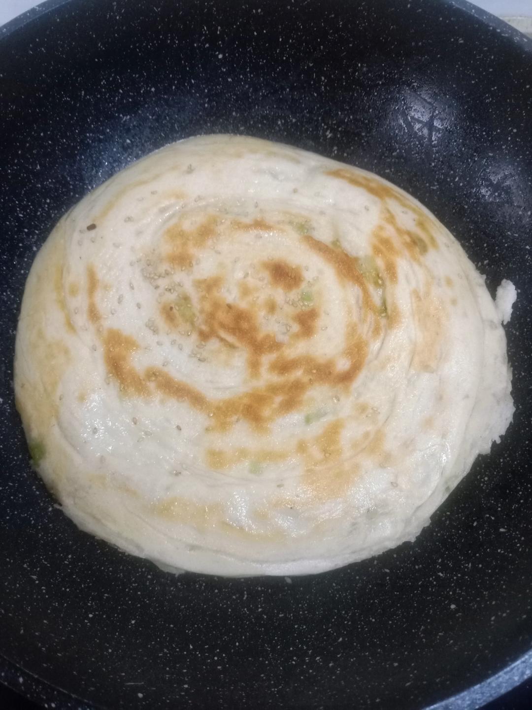发面葱花大饼
